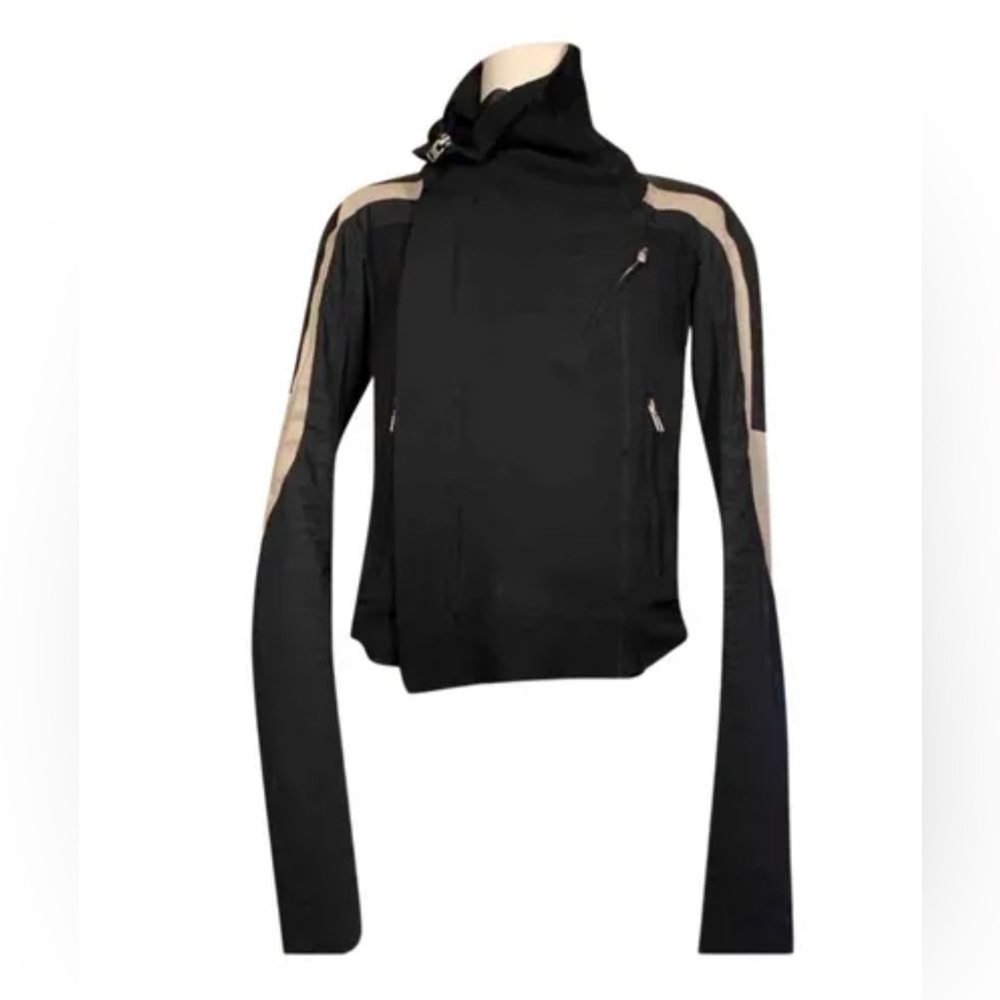 RICK OWENS leather/ silk jacket